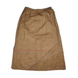 Koret Faux Suede Embroidered Ankle Length Women's Elastic‎ Waist Skirt Size: XL